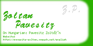 zoltan pavesitz business card